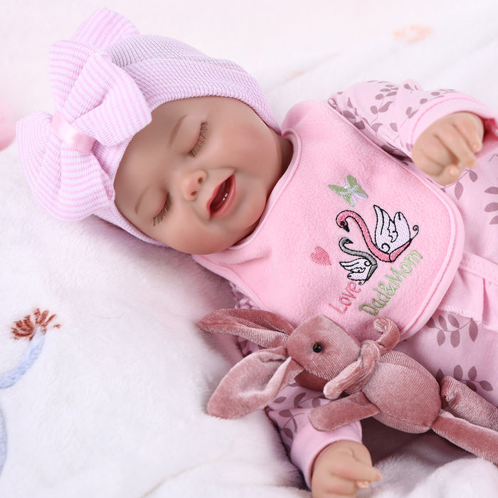 Babeside 20" Sleeping Infant Baby Hand-Painted Hair Girl Bobby
