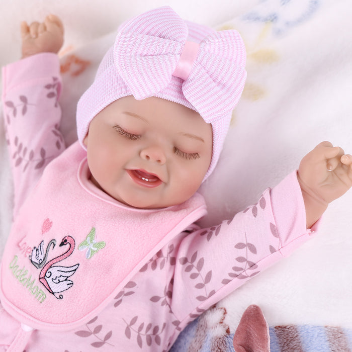 Babeside 20" Sleeping Infant Baby Hand-Painted Hair Girl Bobby