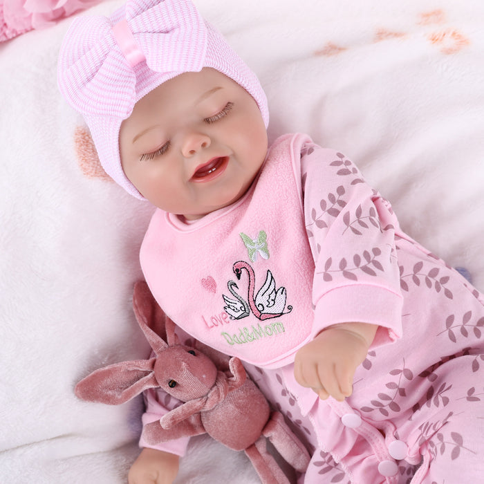 Babeside 20" Sleeping Infant Baby Hand-Painted Hair Girl Bobby