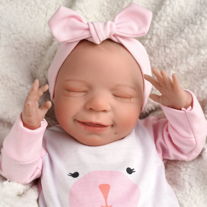 Babeside 20" Sleeping Infant Girl Angel with Heartbeat Coos and Breath