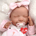 Babeside 20" Sleeping Infant Girl Angel with Heartbeat Coos and Breath