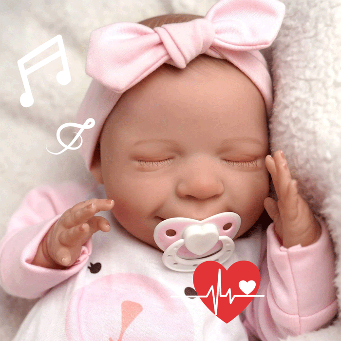 Babeside 20" Sleeping Infant Girl Angel with Heartbeat Coos and Breath