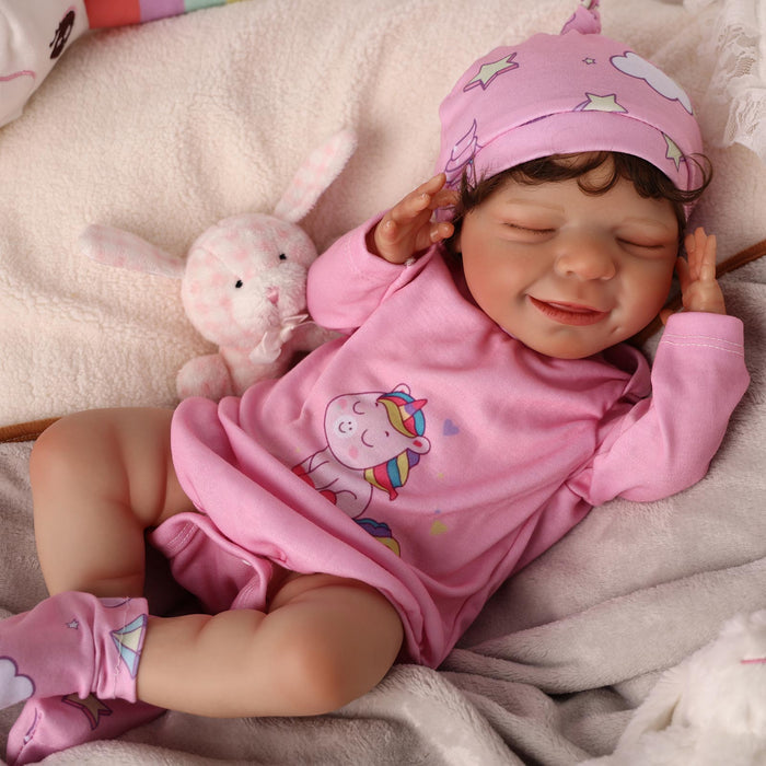 Babeside 20" Sleeping Infant Pink Unicorn Jumpsuit Girl Angel