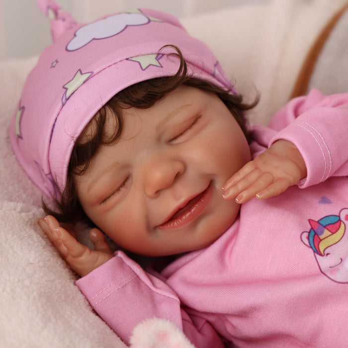Babeside 20" Sleeping Infant Pink Unicorn Jumpsuit Girl Angel