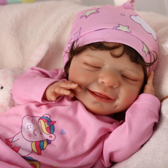 Babeside 20" Sleeping Infant Pink Unicorn Jumpsuit Girl Angel