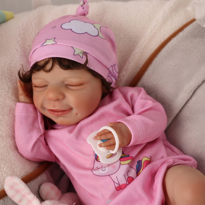 Babeside 20" Sleeping Infant Pink Unicorn Jumpsuit Girl Angel