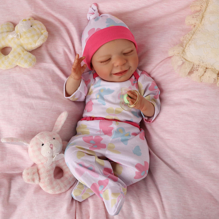 Babeside 20" Sleeping Infant White Butterfly Girl Angel