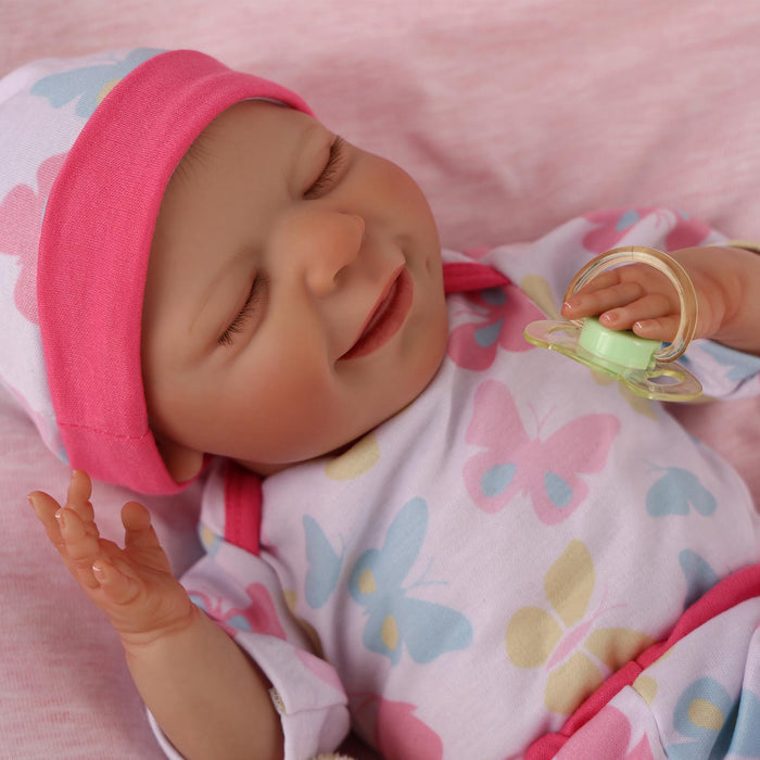 Babeside 20" Sleeping Infant White Butterfly Girl Angel