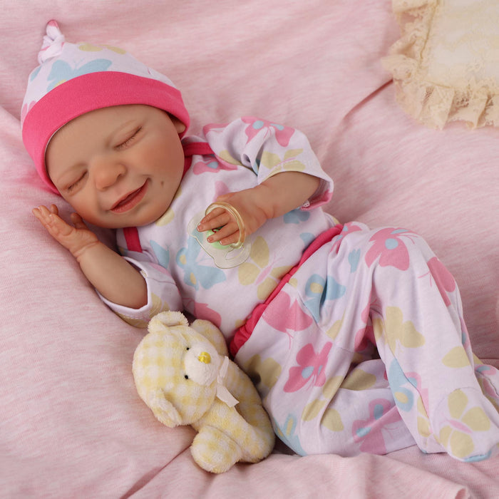 Babeside 20" Sleeping Infant White Butterfly Girl Angel