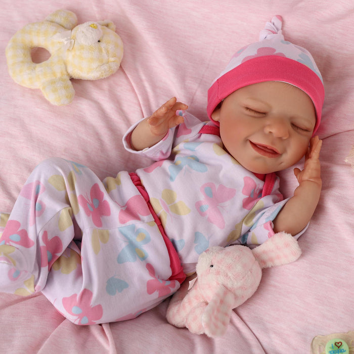 Babeside 20" Sleeping Infant White Butterfly Girl Angel