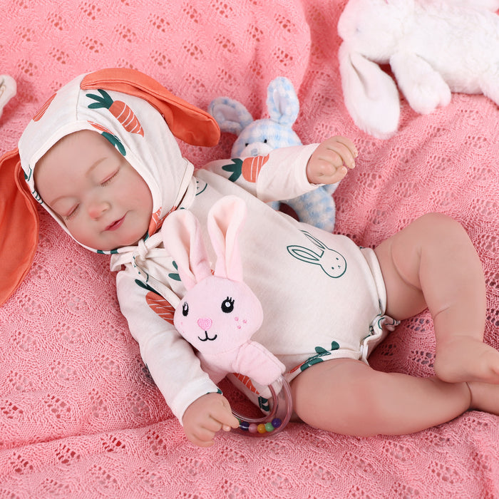 Babeside 20" Sleeping Reborn Baby Doll Newborn Baby Carrot Girl Madge