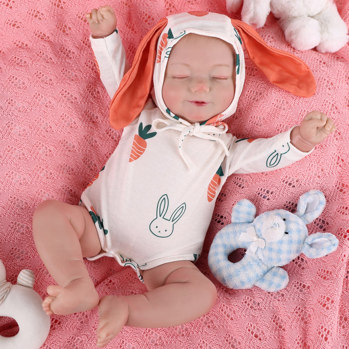 Babeside 20" Sleeping Reborn Baby Doll Newborn Baby Carrot Girl Madge