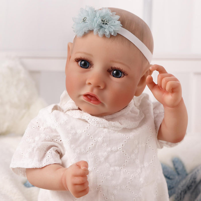 Babeside 20" Toddler Reborn Baby Doll White Jumpsuit Girl Saria