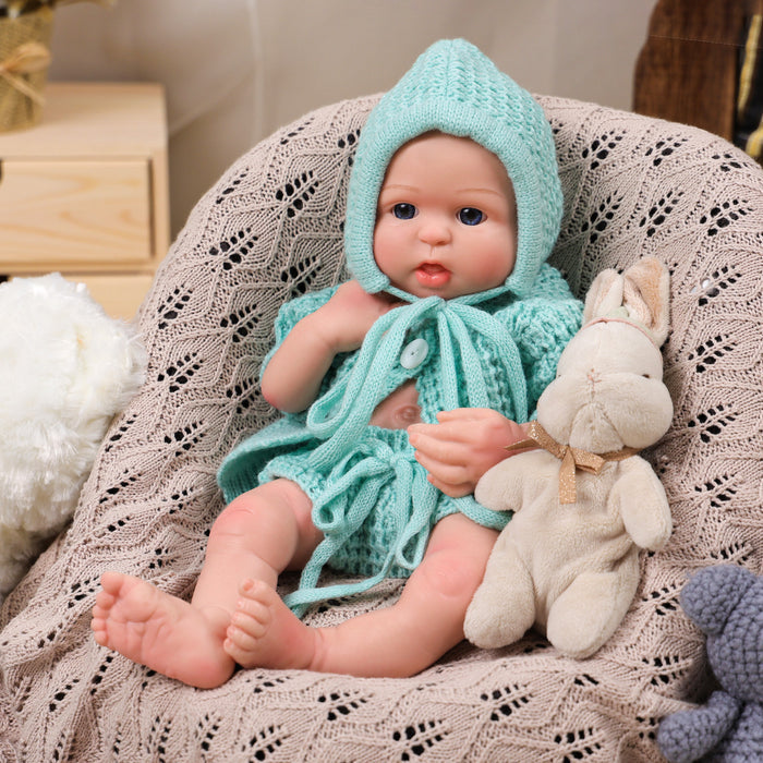 Babeside Bailyn 16'' Full Silicone Reborn Baby Doll Blue Eyes Infant Girl