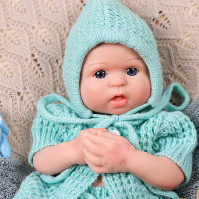 Babeside Bailyn 16'' Full Silicone Reborn Baby Doll Blue Eyes Infant Girl