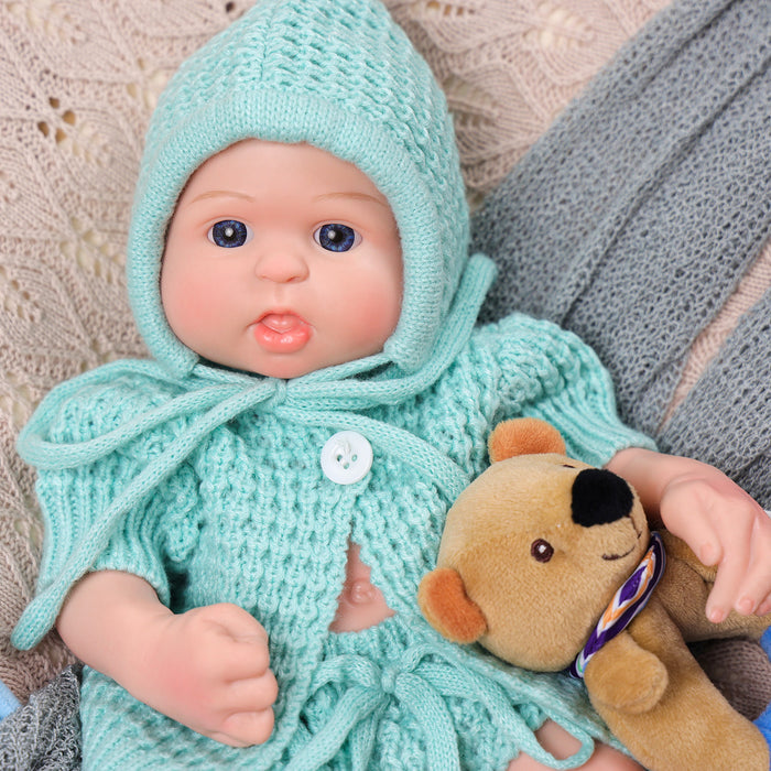 Babeside Bailyn 16'' Full Silicone Reborn Baby Doll Blue Eyes Infant Girl