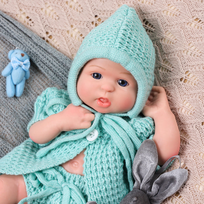 Babeside Bailyn 16'' Full Silicone Reborn Baby Doll Blue Eyes Infant Girl