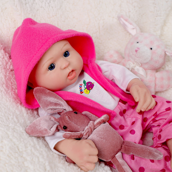 Babeside Bailyn 16'' Full Silicone Reborn Baby Doll Girl Adorable Peach Sweetheart Pink