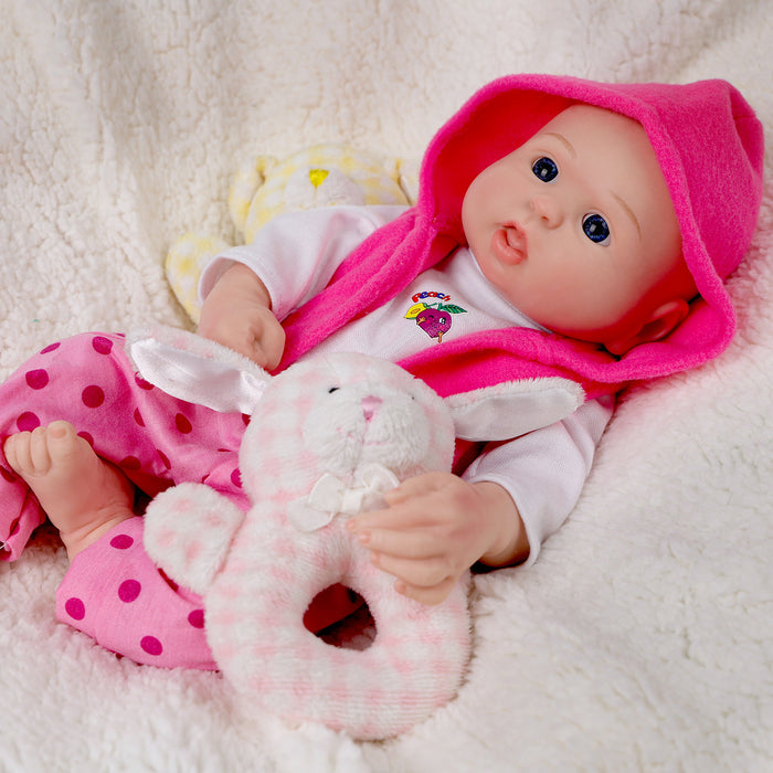 Babeside Bailyn 16'' Full Silicone Reborn Baby Doll Girl Adorable Peach Sweetheart Pink