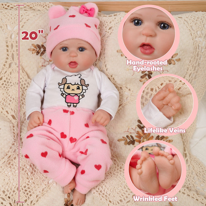 Babeside Bailyn 20'' Cutest Realistic Reborn Baby Doll Adorable Girl Blue Eyes