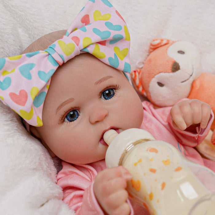 Babeside Bailyn 20'' Cutest Realistic Reborn Baby Doll Blue Eyes Girl with Heartbeat Coos and Breath