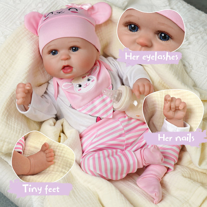 Babeside Bailyn 20'' Cutest Realistic Reborn Baby Doll Girl That Look Real with Heartbeat Coos and Breath