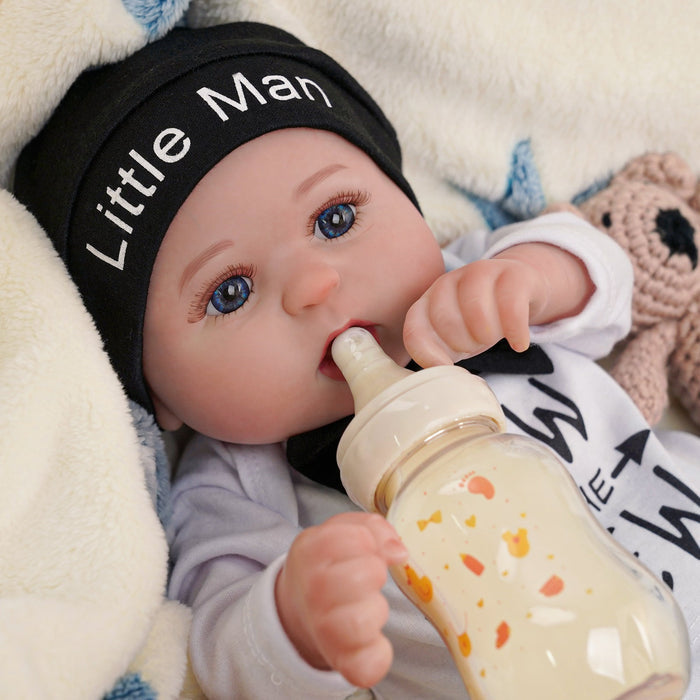 Babeside Bailyn 20'' Cutest Realistic Reborn Baby Doll Little Boy with Heartbeat Coos and Breath