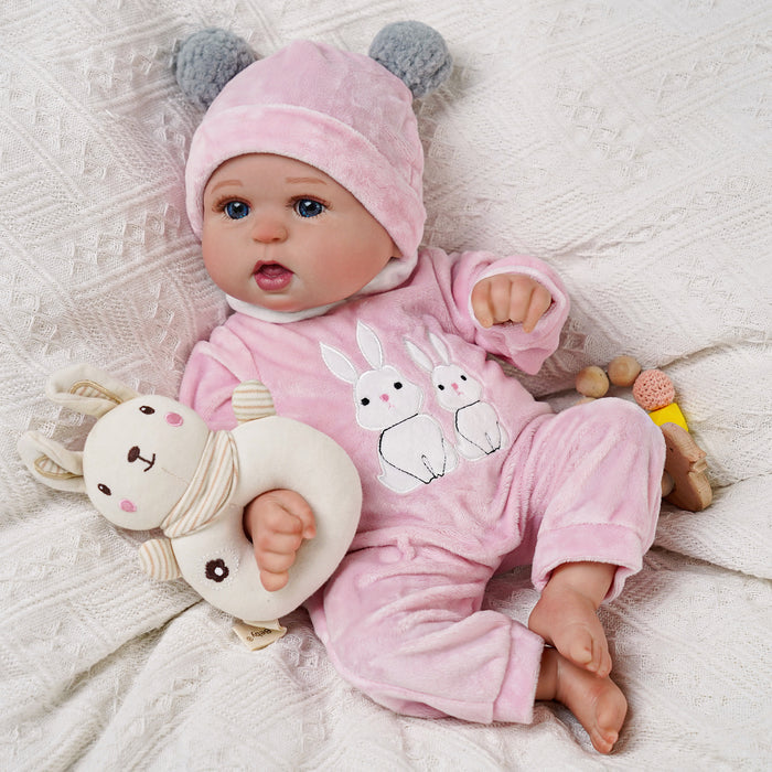 Babeside Bailyn 20'' Cutest Realistic Reborn Baby Doll Pink Bunny Girl