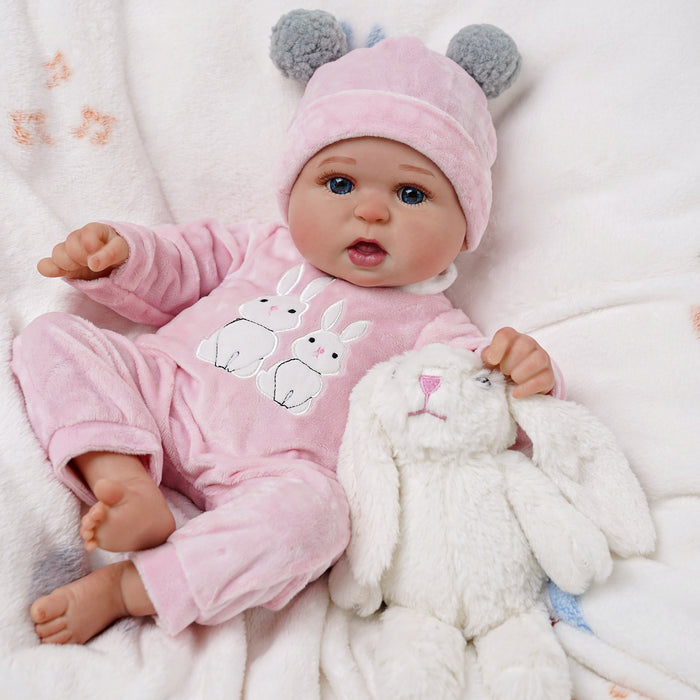 Babeside Bailyn 20'' Cutest Realistic Reborn Baby Doll Pink Bunny Girl