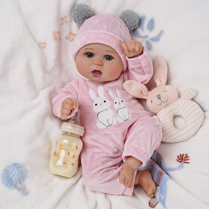 Babeside Bailyn 20'' Cutest Realistic Reborn Baby Doll Pink Bunny Girl