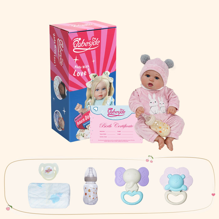 Babeside Bailyn 20'' Cutest Realistic Reborn Baby Doll Pink Bunny Girl