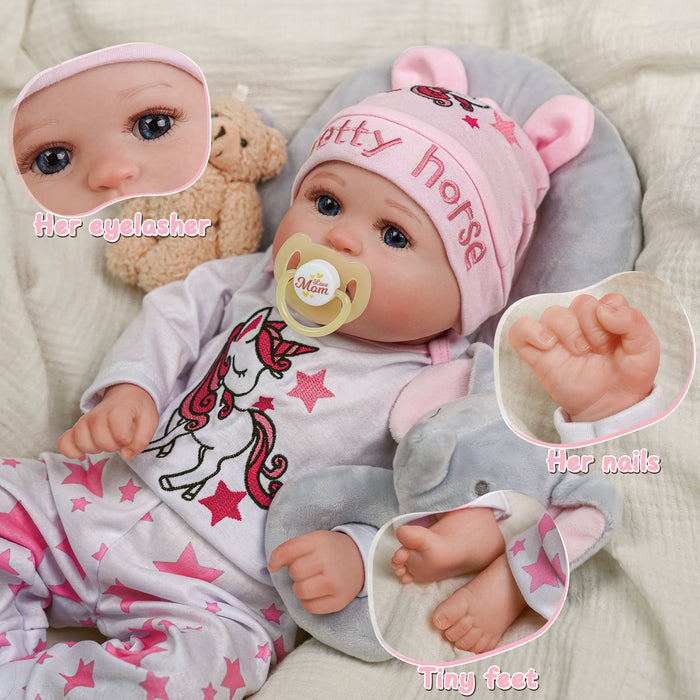 Babeside Bailyn 20'' Cutest Realistic Reborn Baby Doll Pretty Horse Girl