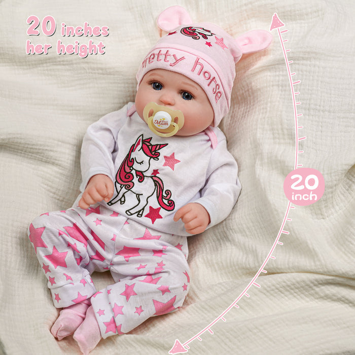 Babeside Bailyn 20'' Cutest Realistic Reborn Baby Doll Pretty Horse Girl