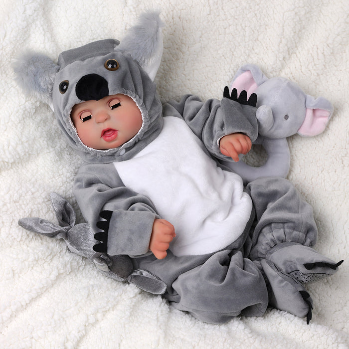 Babeside Bailyn 20" Open & Close Eyes Realistic Reborn Baby Doll Adorable Girl Grey Koala