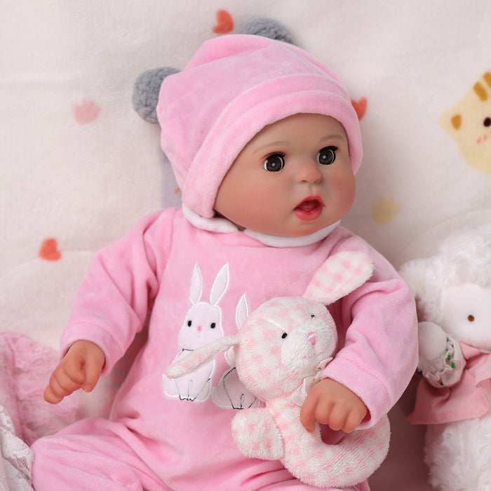 Babeside Bailyn 20" Open & Close Eyes Realistic Reborn Baby Doll Lovely Girl Pink Bunny