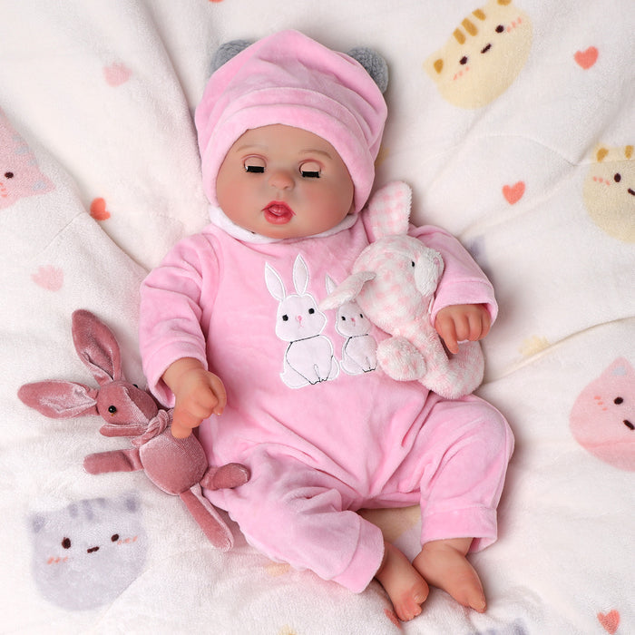 Babeside Bailyn 20" Open & Close Eyes Realistic Reborn Baby Doll Lovely Girl Pink Bunny