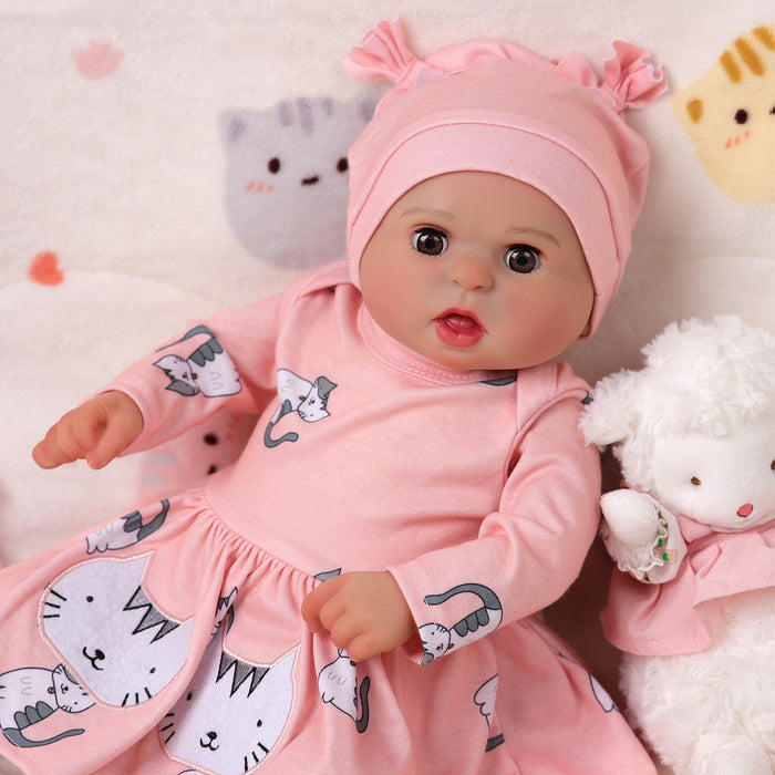 Babeside Bailyn 20" Open & Close Eyes Realistic Reborn Baby Doll Lovely Girl Pink Kitten