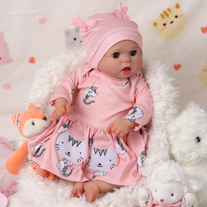 Babeside Bailyn 20" Open & Close Eyes Realistic Reborn Baby Doll Lovely Girl Pink Kitten
