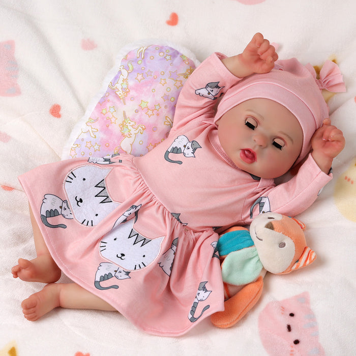 Babeside Bailyn 20" Open & Close Eyes Realistic Reborn Baby Doll Lovely Girl Pink Kitten