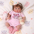 Babeside Bailyn 20'' Realistic Reborn Baby Doll Blue Eyes Awake Girl Pink Fawn