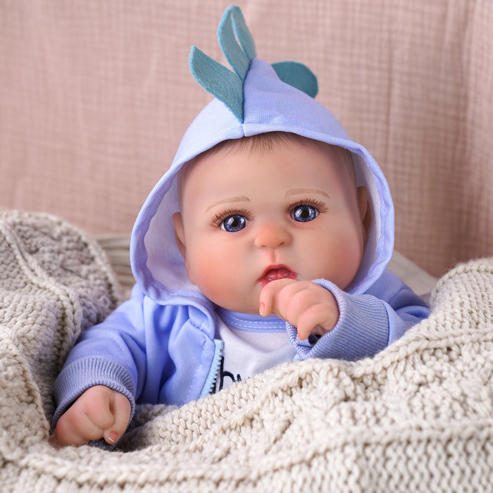 Babeside Bailyn 20'' Realistic Reborn Baby Doll Lifelike Blue Eyes Awake Girl Lovely Blue