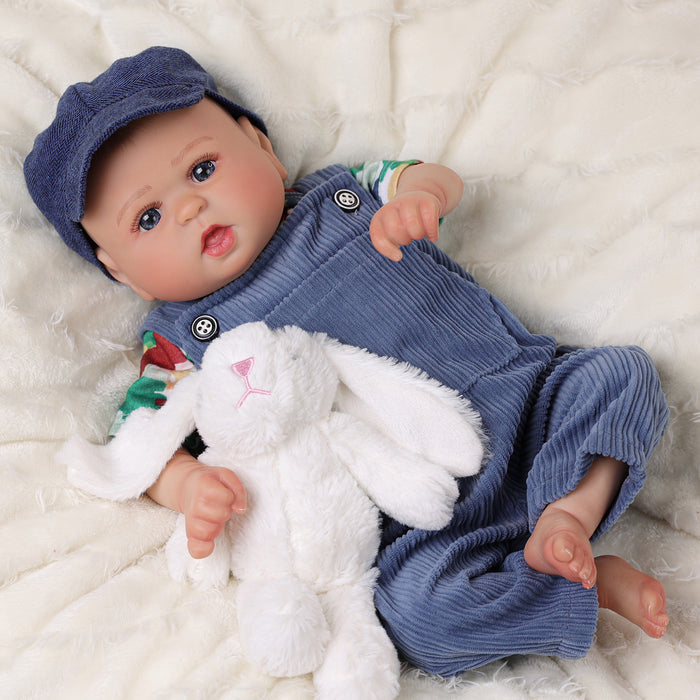 Babeside Bailyn 20'' Realistic Reborn Baby Girl Boy Doll Blue Eyes Twins Lovely Awake