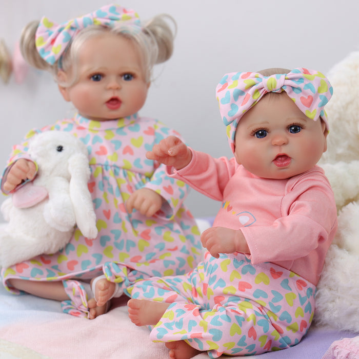 Babeside Bailyn 20'' Realistic Reborn Baby Girl Doll Blue Eyes Twins