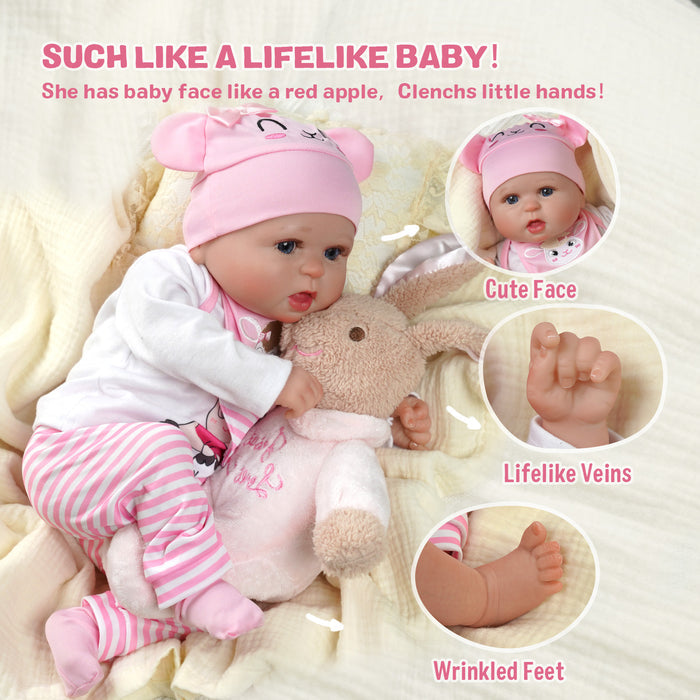 Babeside Bailyn 20" Reborn Baby Dolls That Look Real Realistic Newborn Baby, Real Lifelike Baby Dolls Baby Toy for Children Girls Boys Kids Age 3+
