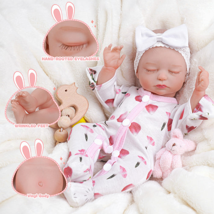 Babeside Beta 12" Sleeping Realistic Newborn Baby Doll Lovely Girl