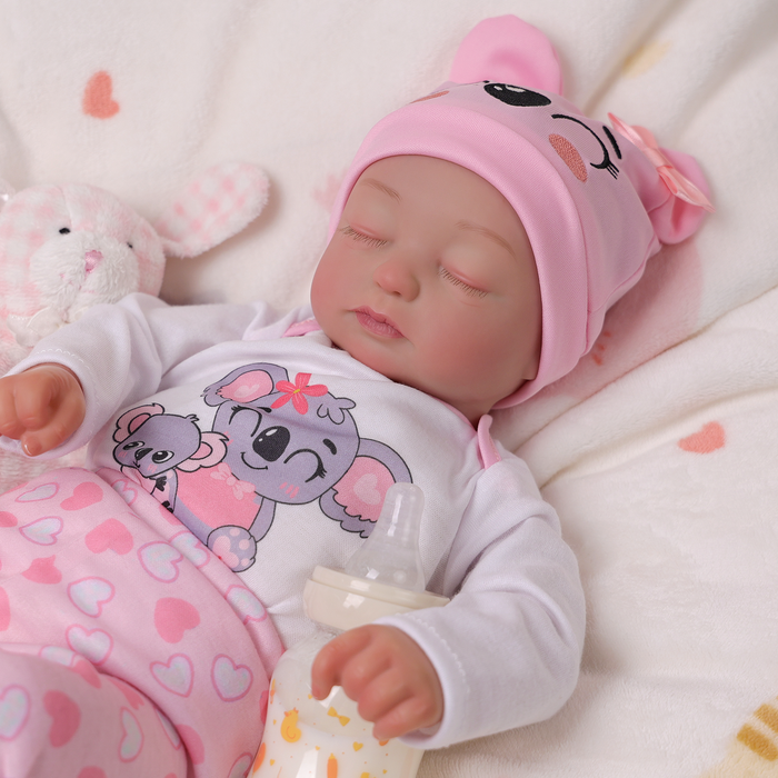 Babeside Beta & Reta 17" Realistic Reborn Baby Dolls Girl Boy Sleeping Twins Adorable Pink Blue With Heartbeat Coos And Breath
