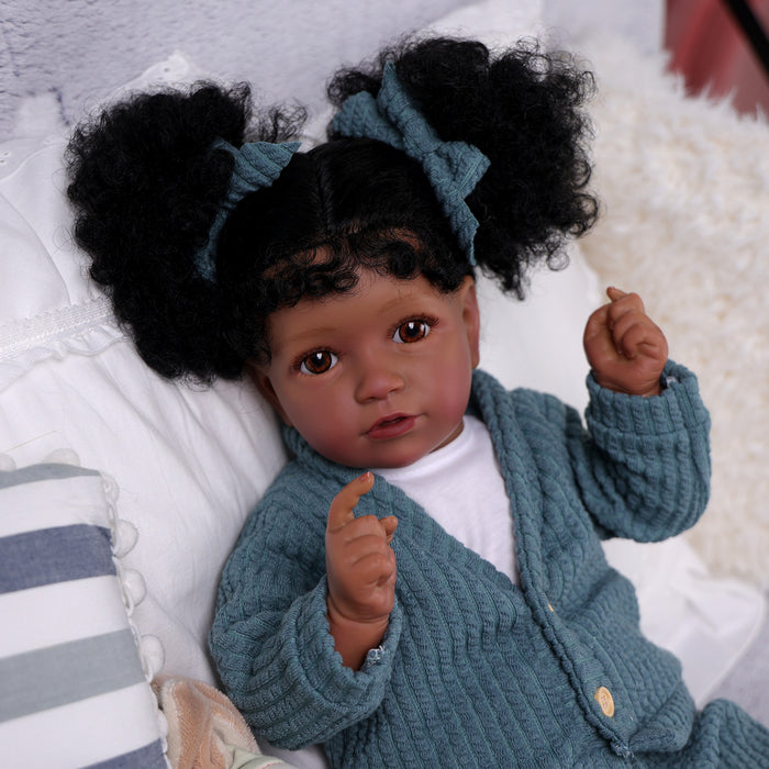 Babeside Celina 20'' Realistic Reborn Baby Doll Girl African American Lovely Lifelike Awake