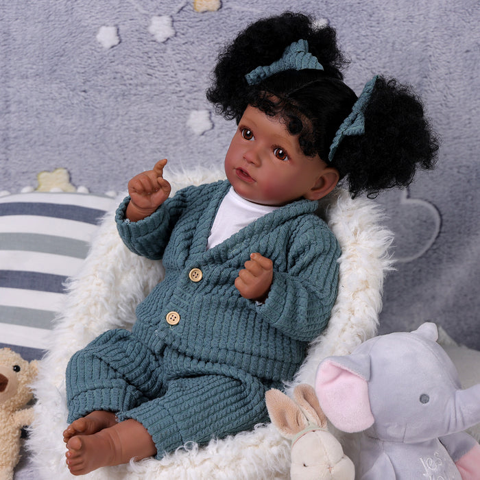 Babeside Celina 20'' Realistic Reborn Baby Doll Girl African American Lovely Lifelike Awake
