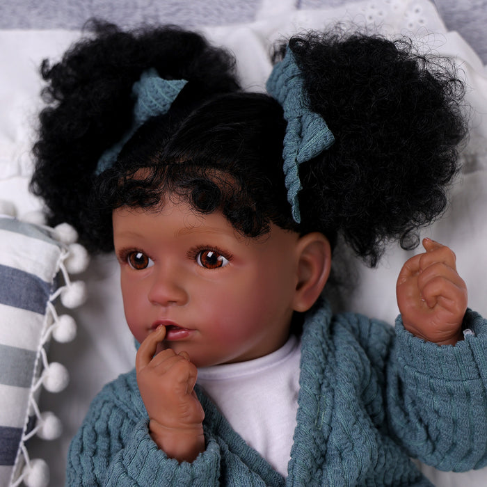 Babeside Celina 20'' Realistic Reborn Baby Doll Girl African American Lovely Lifelike Awake