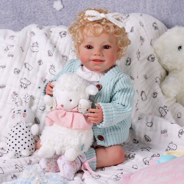Babeside Charlie 20'' Realistic Reborn Infant Baby Doll Boy Awake Lovely Brown Eyes Winter